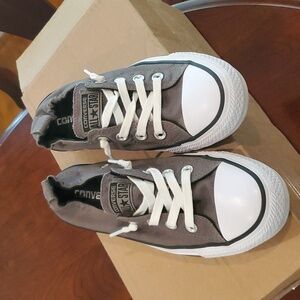 Like New Converse Women's Chuck Taylor All Star Shoreline Linen Slip on Sneaker